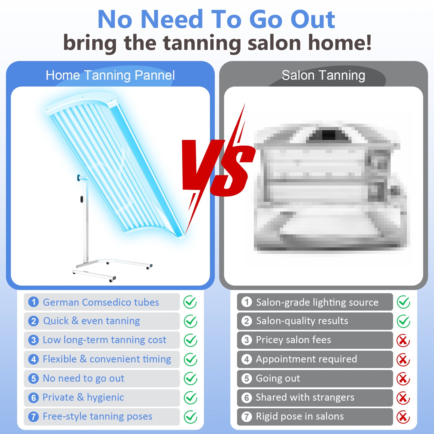 Tanning Lamp ,Pannel Size 72.3X17.95 IN ,Faster and Even Full-Body Portable Tanning bed at Home with Free 360°Stand,1000W German Tubes for Safe Tanning, Achieve a Bronze Glow.