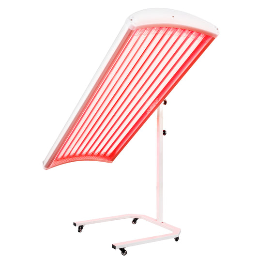 Red Light Tanning Lamp Full-Body Bed,Pannel Size 72.3X17.95 IN, Long-Lasting Diamond-Gloss, Skincare & Tanning at Home,1000W German Tubes, Free 360° Stand