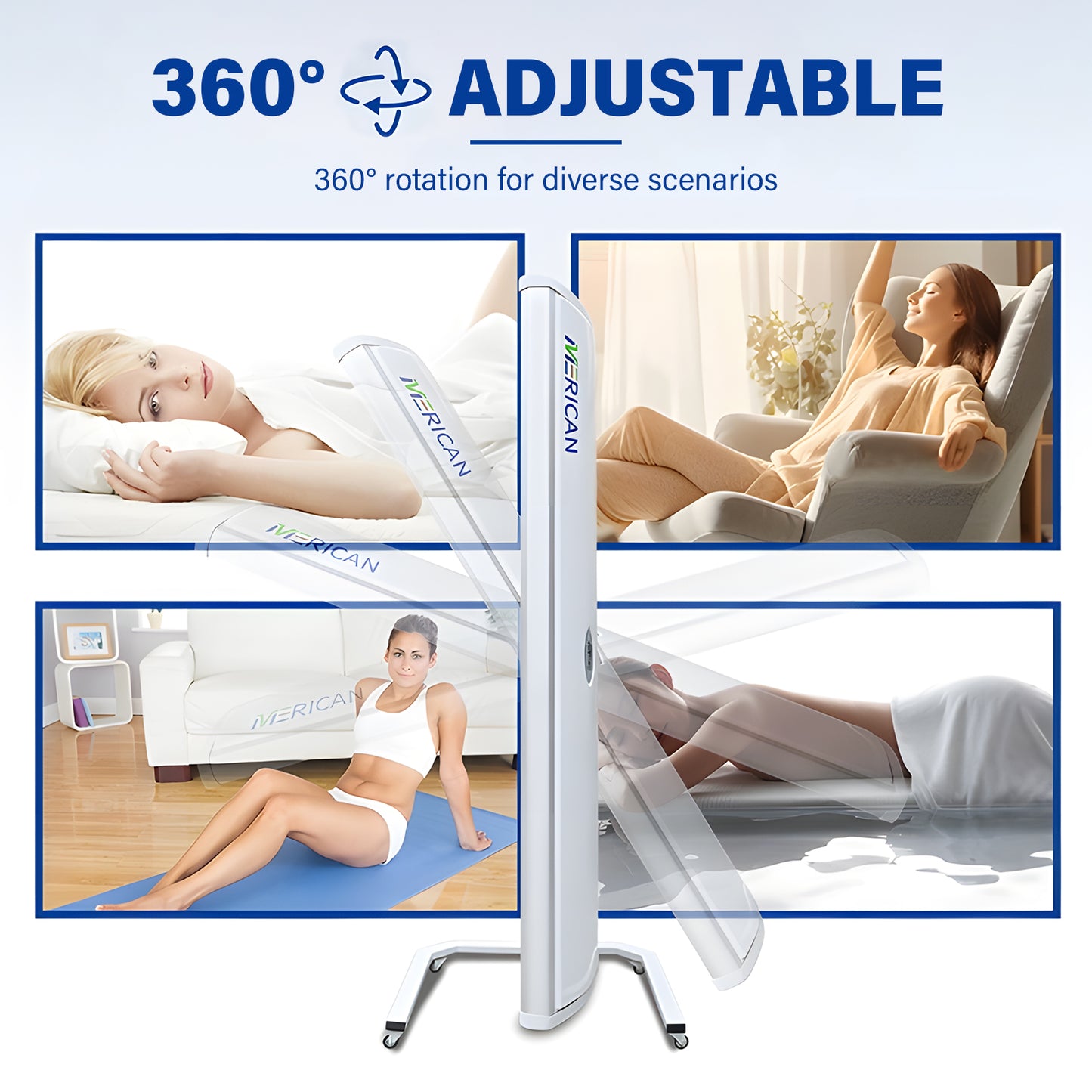 Red Light Therapy Device for Body&Face,1000W German Tubes 360°Adjustable Stand,660nm Red Light  Panel (72.3X17.95 IN) for Anti-Aging, Collagen Boost & Beautiful Skin Solution at Home