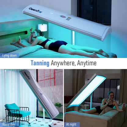 Tanning Lamp ,Pannel Size 72.3X17.95 IN ,Faster and Even Full-Body Portable Tanning bed at Home with Free 360°Stand,1000W German Tubes for Safe Tanning, Achieve a Bronze Glow.